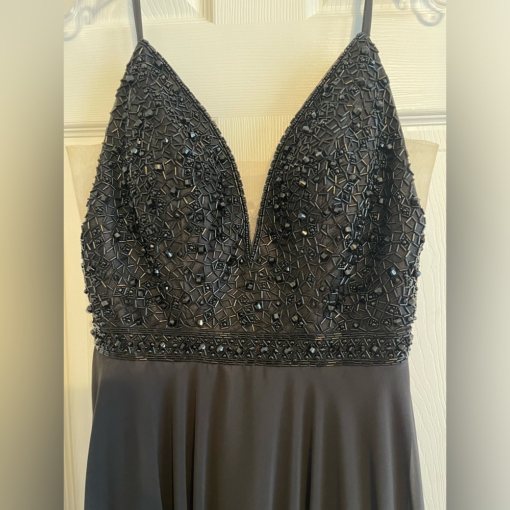 Beautiful Black Beaded Formal Prom Evening Gown From Girli Girl Boutique